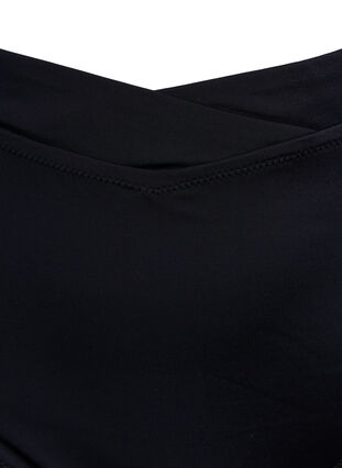 Solid colour bikini bottoms with high waist, Black, Packshot image number 2