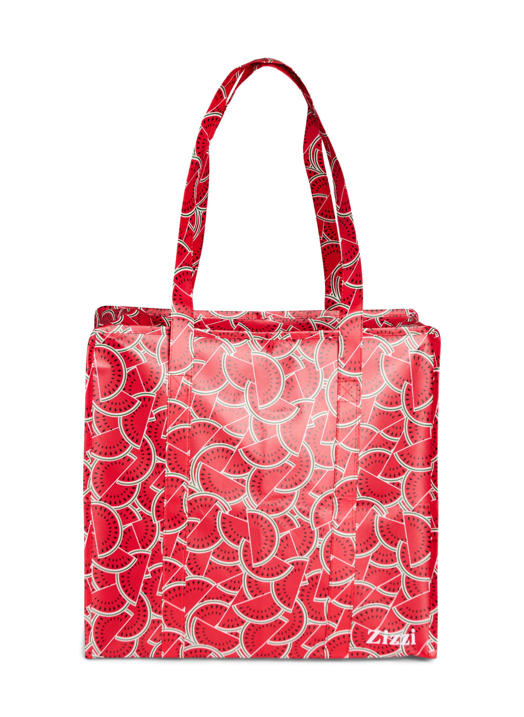 Zizzifashion Shopping bag with zipper, Red, Packshot image number 0