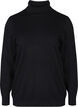 Viscose knit blouse with turtleneck, Black, Packshot image number 0