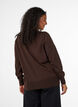 Fine-knit cardigan with round neck, Brown, Model image number 2