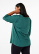 Workout top with 3/4 sleeves, Green, Model image number 2
