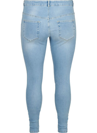 Super slim fit Amy jeans with a high waist, Light blue denim, Packshot image number 1