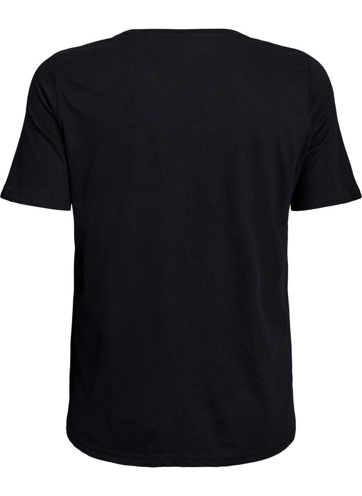 FLASH - T-shirt with motif, Black, Packshot image number 1