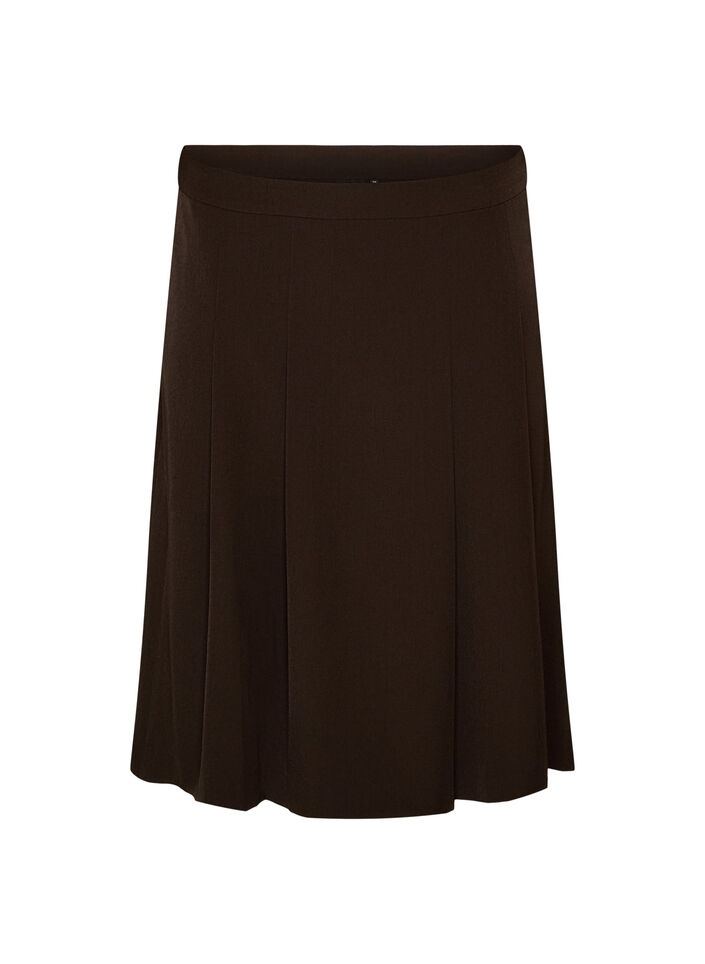 Knee-length A-line skirt, Brown, Packshot image number 0
