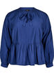 Blouse with bow and long sleeves, Blue, Packshot image number 0