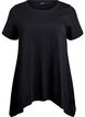 T-shirt with a round neck and A-line shape, Black, Packshot image number 0