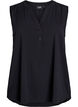 Sleeveless viscose blouse, Black, Packshot image number 0