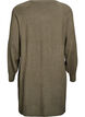 Short knitted dress with raglan sleeves and a centre seam, Green, Packshot image number 1