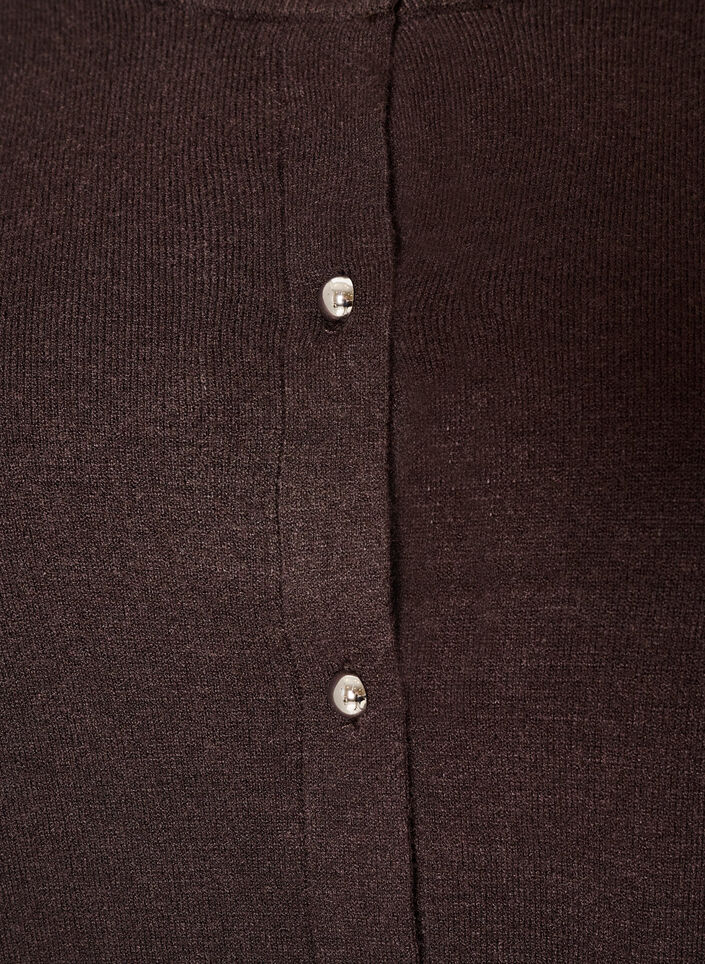 Cardigan with round buttons, Brown, Packshot image number 2