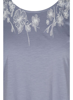 Cotton t-shirt with print details, Silver Bullet FLOWER, Packshot image number 2