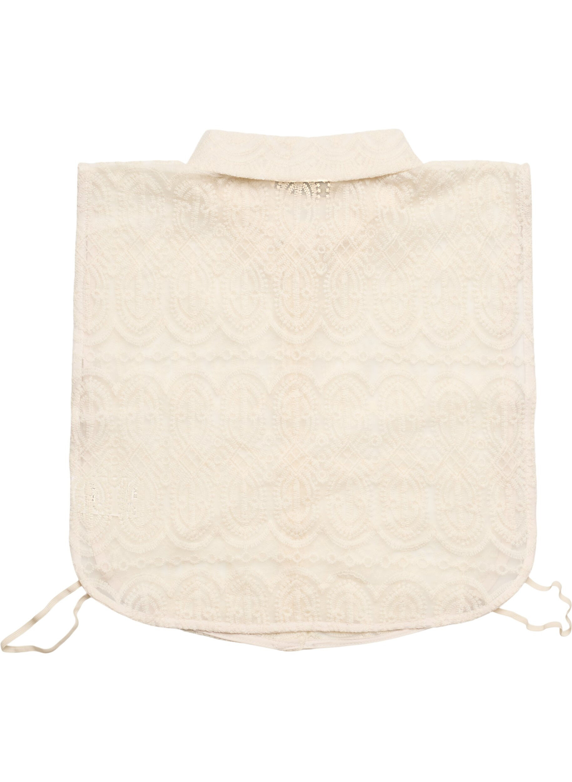 ZizzifashionLace collar insert with a concealed button fastening, Vanilla, Packshot image number 1