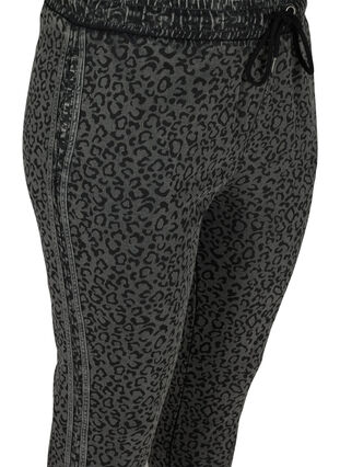 Leopard print cotton sweatpants, Grey Leo Acid Wash, Packshot image number 2