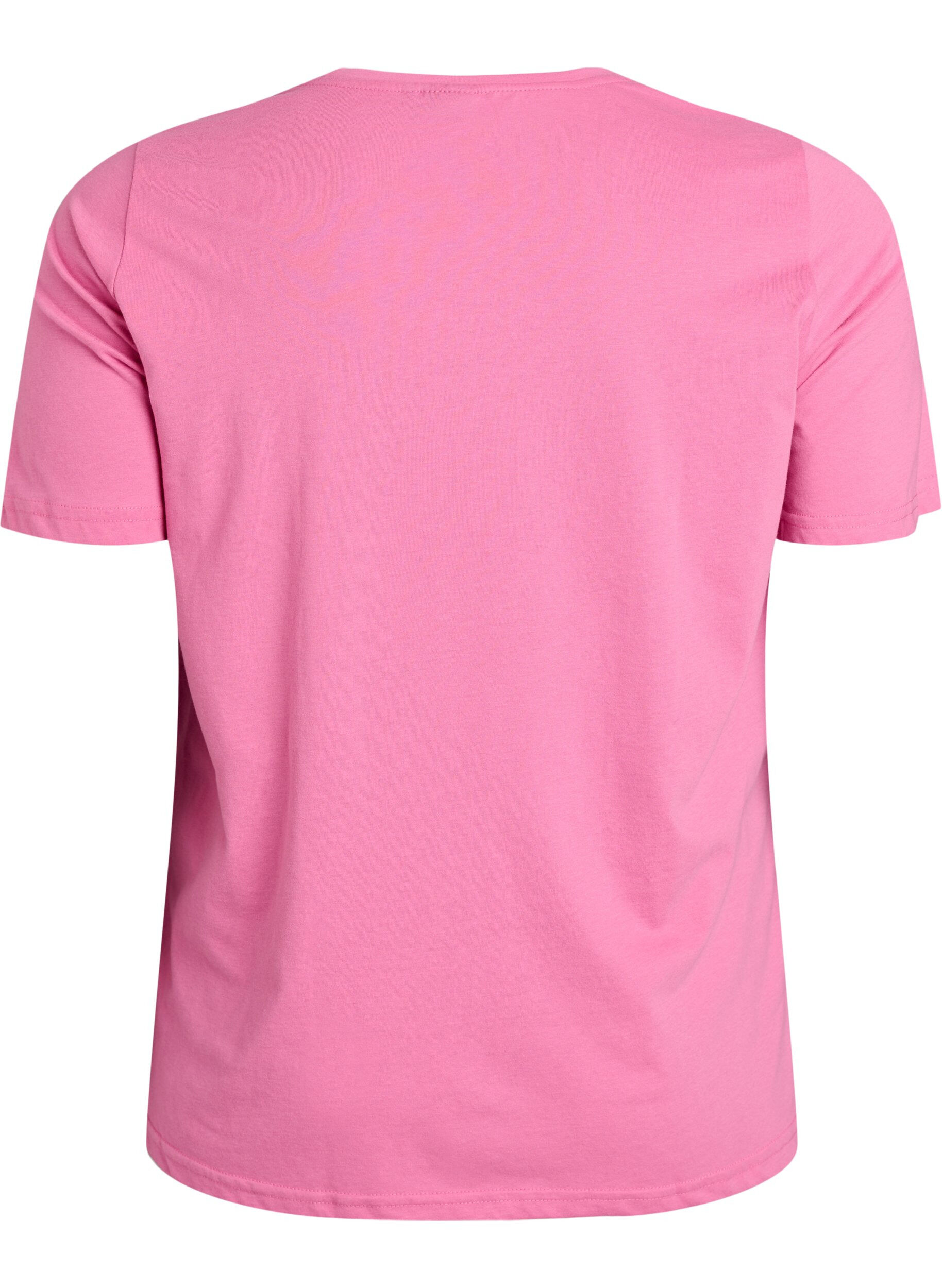 Zizzifashion T-shirt with motif, Pink, Packshot image number 1