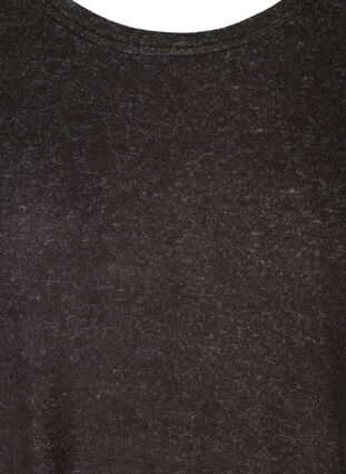 Marled blouse with an adjustable hem, Dark Grey Melange, Packshot image number 2