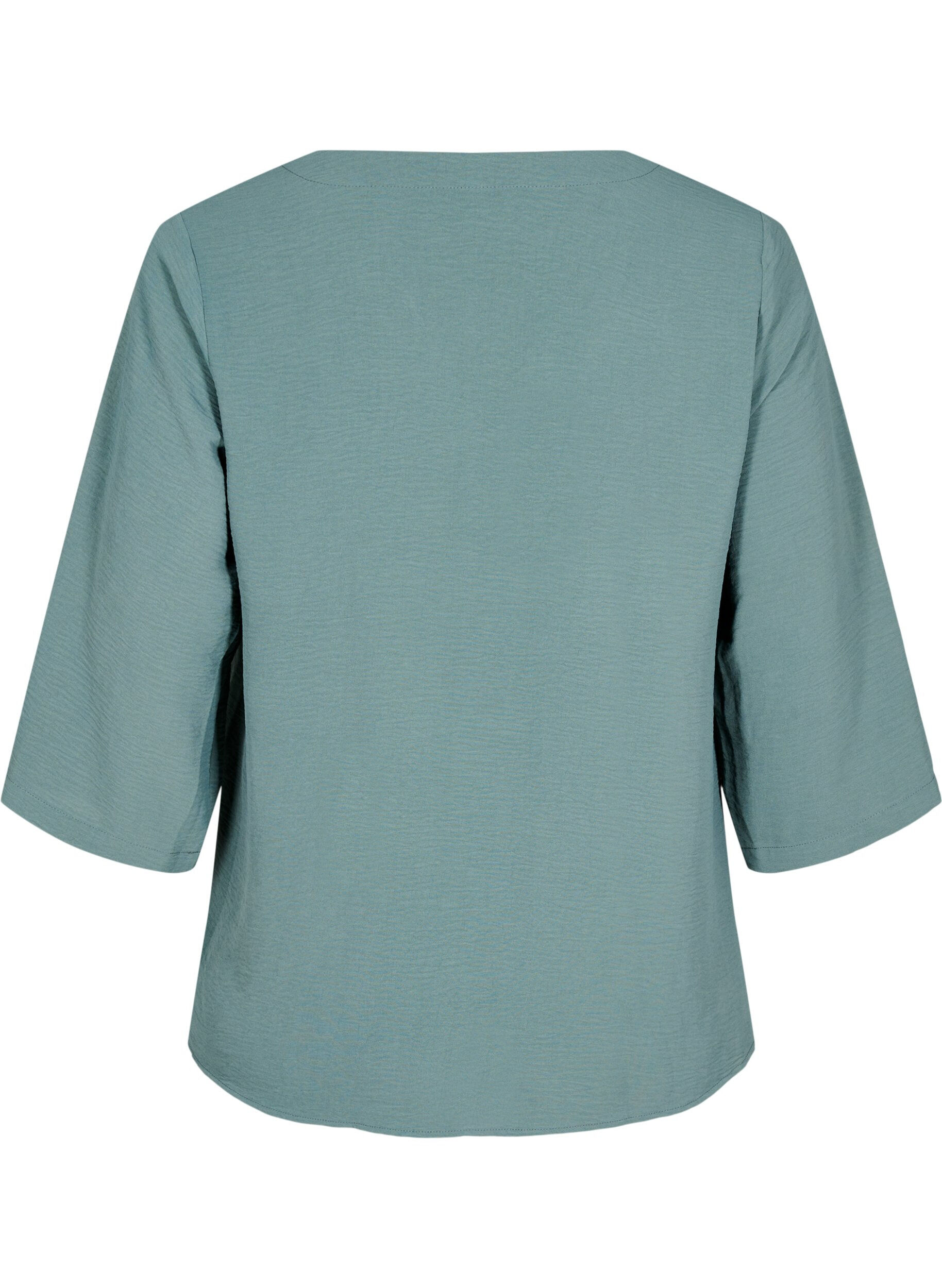 Zizzifashion Blouse with 3/4 sleeves, Green, Packshot image number 1