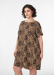 Dress with print and short sleeves, Brown, Model image number 1