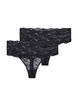 	 2-pack thong, Black, Packshot image number 1