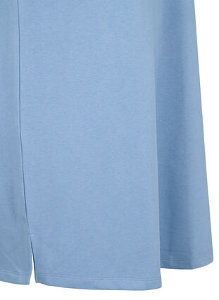 Loose-fitting sweater dress with short sleeves, Faded Denim, Packshot image number 3