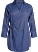 Striped shirt with a wrap effect and a tie-belt, Blue, Packshot image number 0