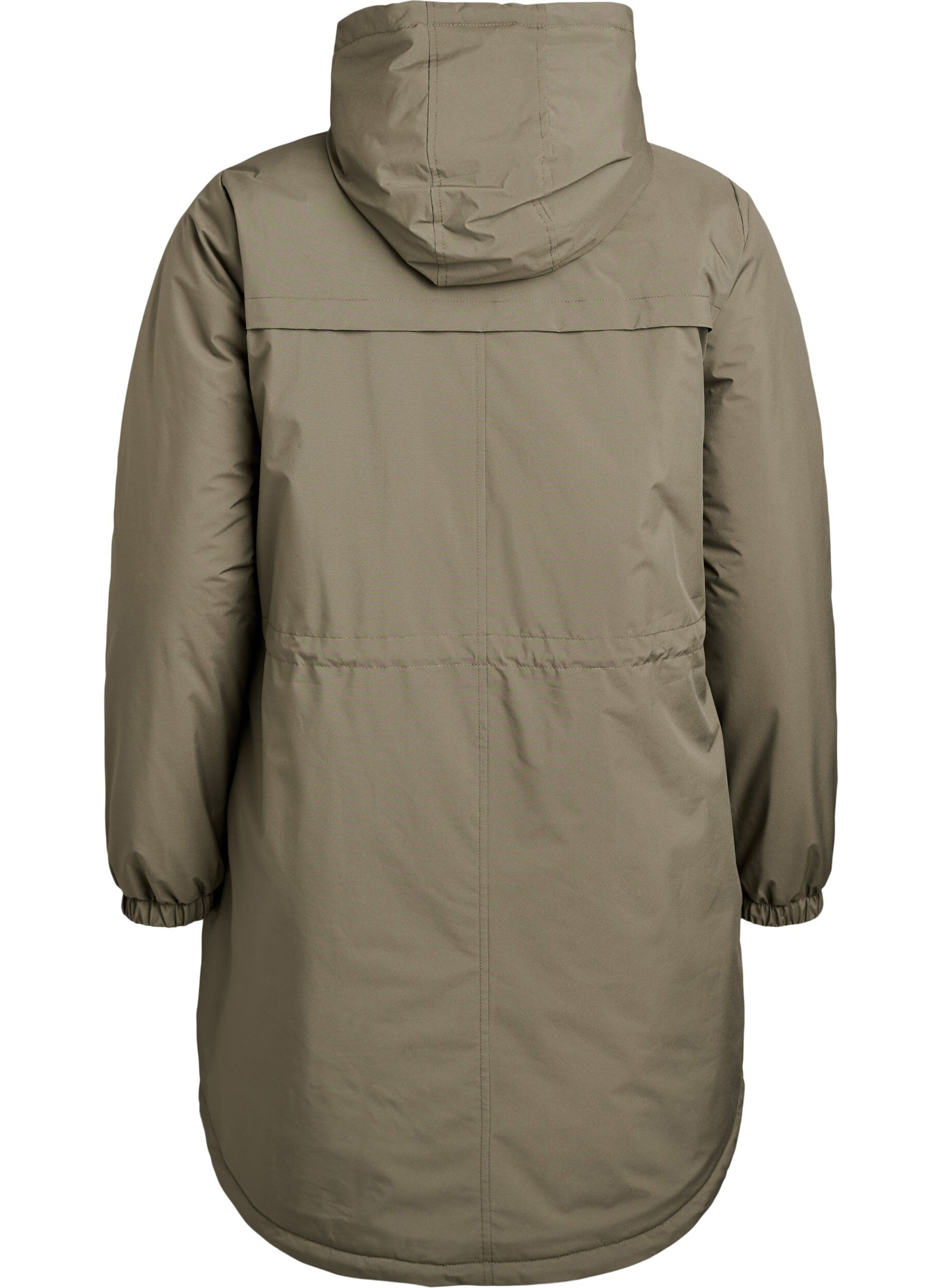Zizzifashion Lightweight padded parka with a hood, Green, Packshot image number 1