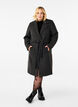 Long wool coat with belt, Dark Grey Melange, Model image number 2