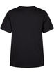 Organic cotton T-shirt with bow detail, Black, Packshot image number 1