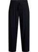 Loose night trousers in viscose jersey with pockets, Black, Packshot image number 0