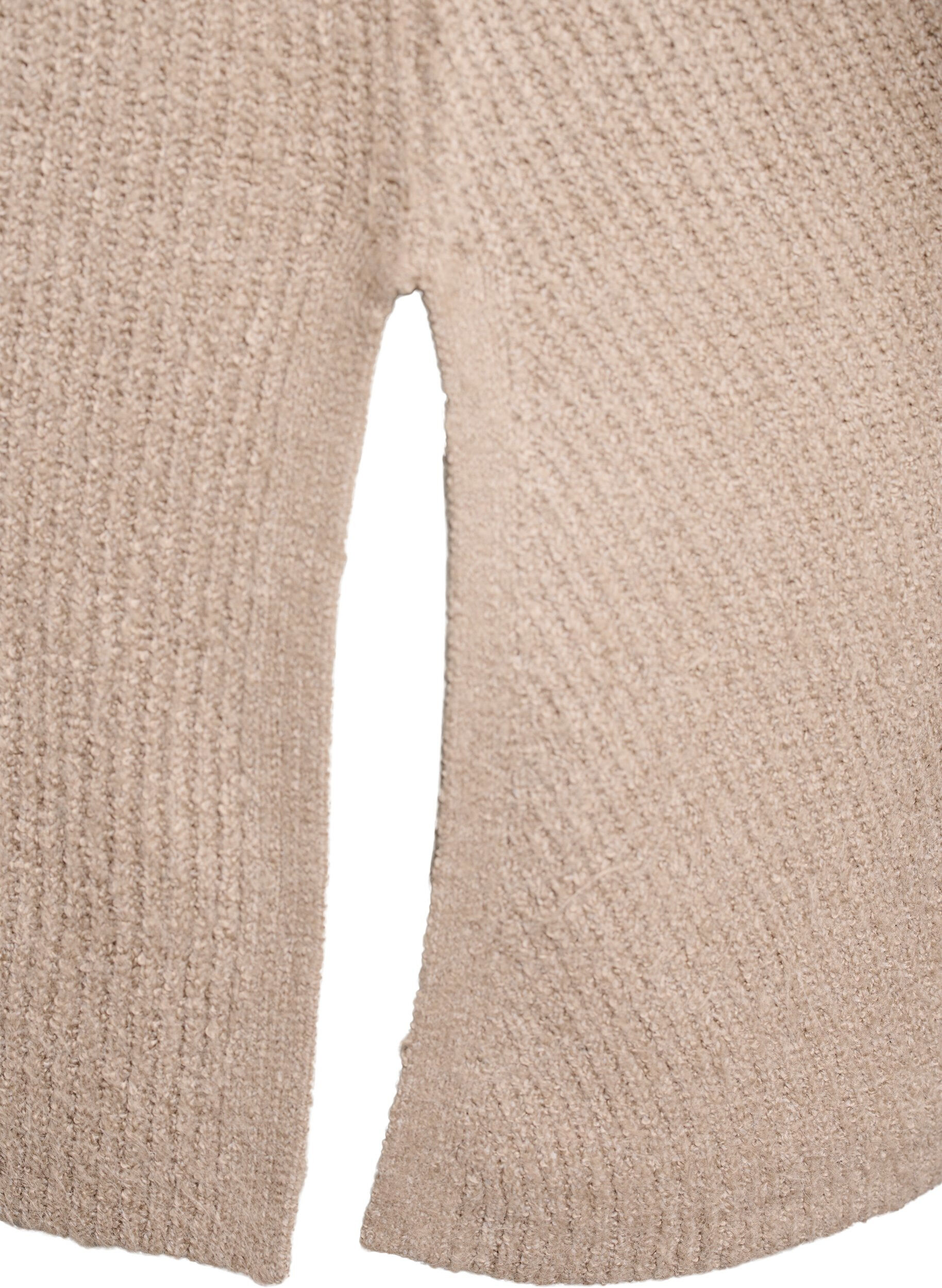 Zizzifashion Knitted jumper with a diagonal pattern and raglan sleeves, Beige, Packshot image number 3