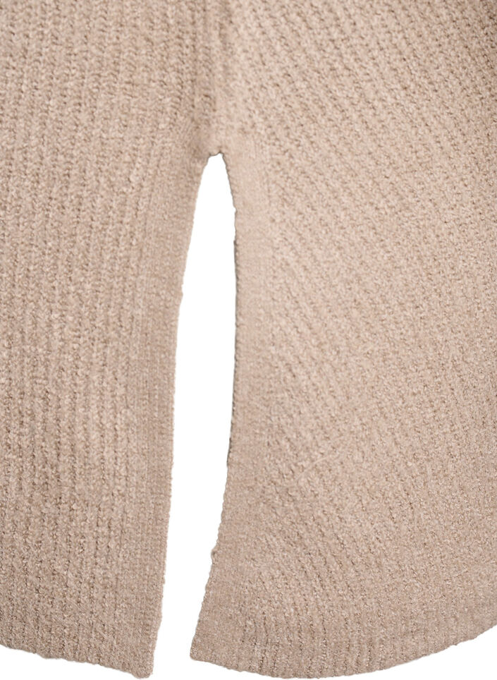 Knitted jumper with a diagonal pattern and raglan sleeves, Beige, Packshot image number 3