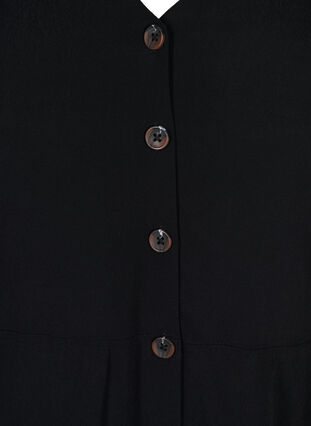 Dress with buttons and 3/4 sleeves, Black, Packshot image number 2