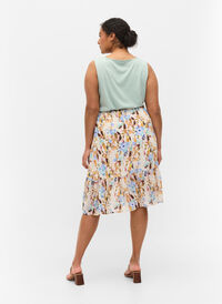 Floral A-line skirt, Humus Flower AOP, Model