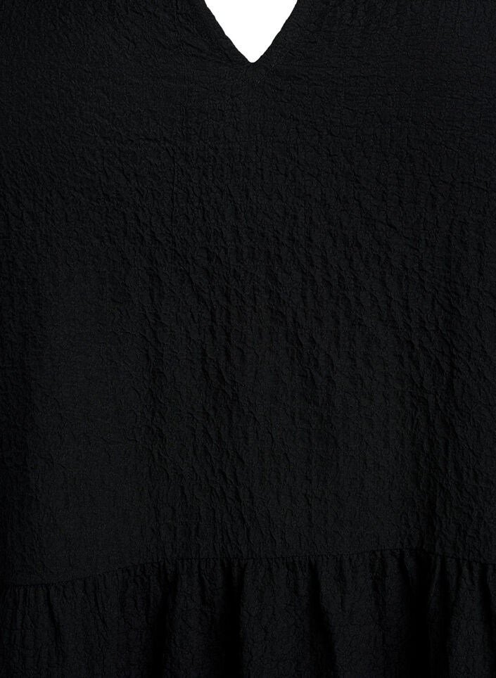 Short A-line dress, Black, Packshot image number 2
