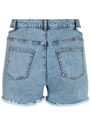 Cut-out denim shorts, Light blue denim, Packshot image number 1