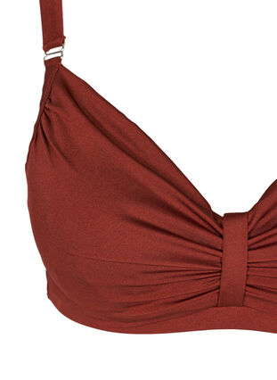 Bikini top with drape front, Rusty Red, Packshot image number 2
