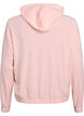 Soft velour hoodie with zipper, Rose, Packshot image number 1