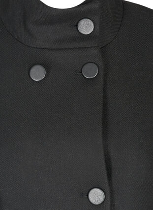 High neck jacket with buttons, Black, Packshot image number 2