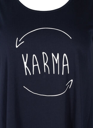 Cotton top with a print and a-line shape, Night Sky KARMA, Packshot image number 2