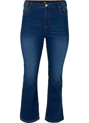 Bootcut Ellen jeans with a high waist, Blue denim, Packshot image number 0