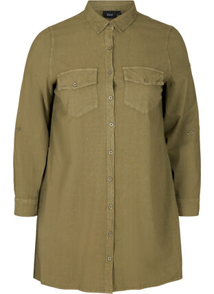 Tunic in cotton, Ivy green, Packshot image number 0