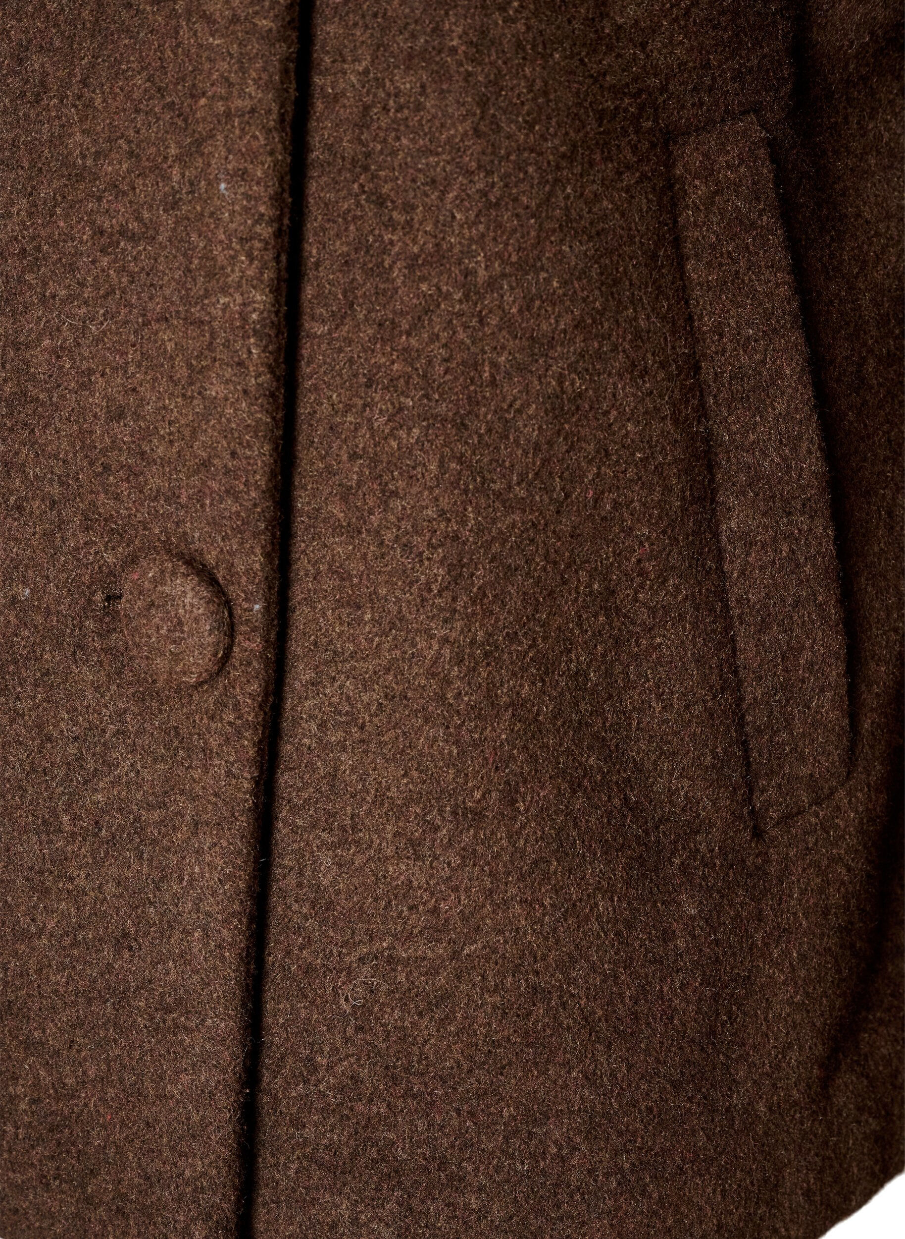 ZizzifashionShort jacket with asymmetric button fastening, Brown, Packshot image number 3