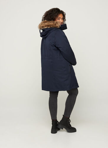 Winter jacket with zip and pockets, Night Sky, Model image number 1