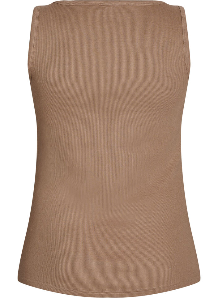 Fitted top with motif, Brown, Packshot image number 1