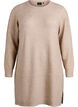 Short knit dress with rhinestones, Beige, Packshot image number 0