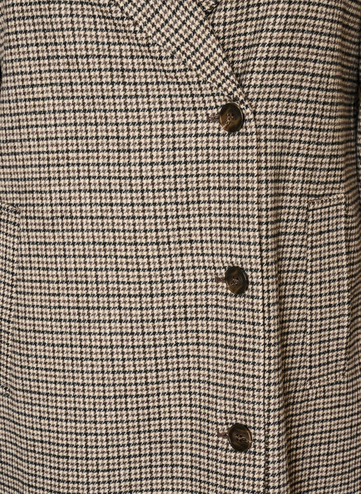 Mid-length checked coat, Brown, Packshot image number 2