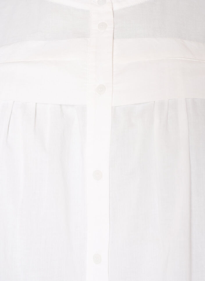 Sleeveless A-line cotton shirt blouse, White, Packshot image number 2