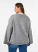 Loose knitted blouse with alpaca and wool, Grey, Model image number 2