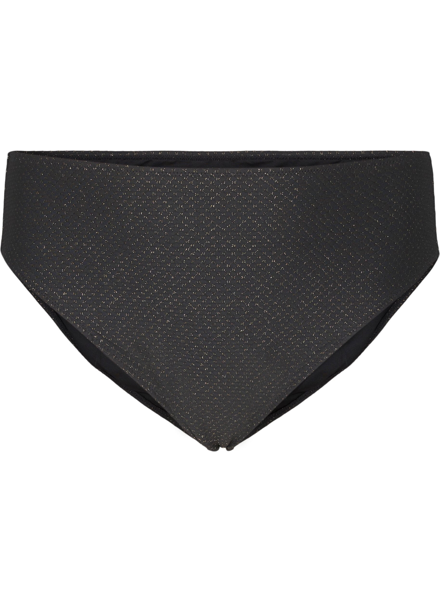 Bikini brief with glitter and a tai cut