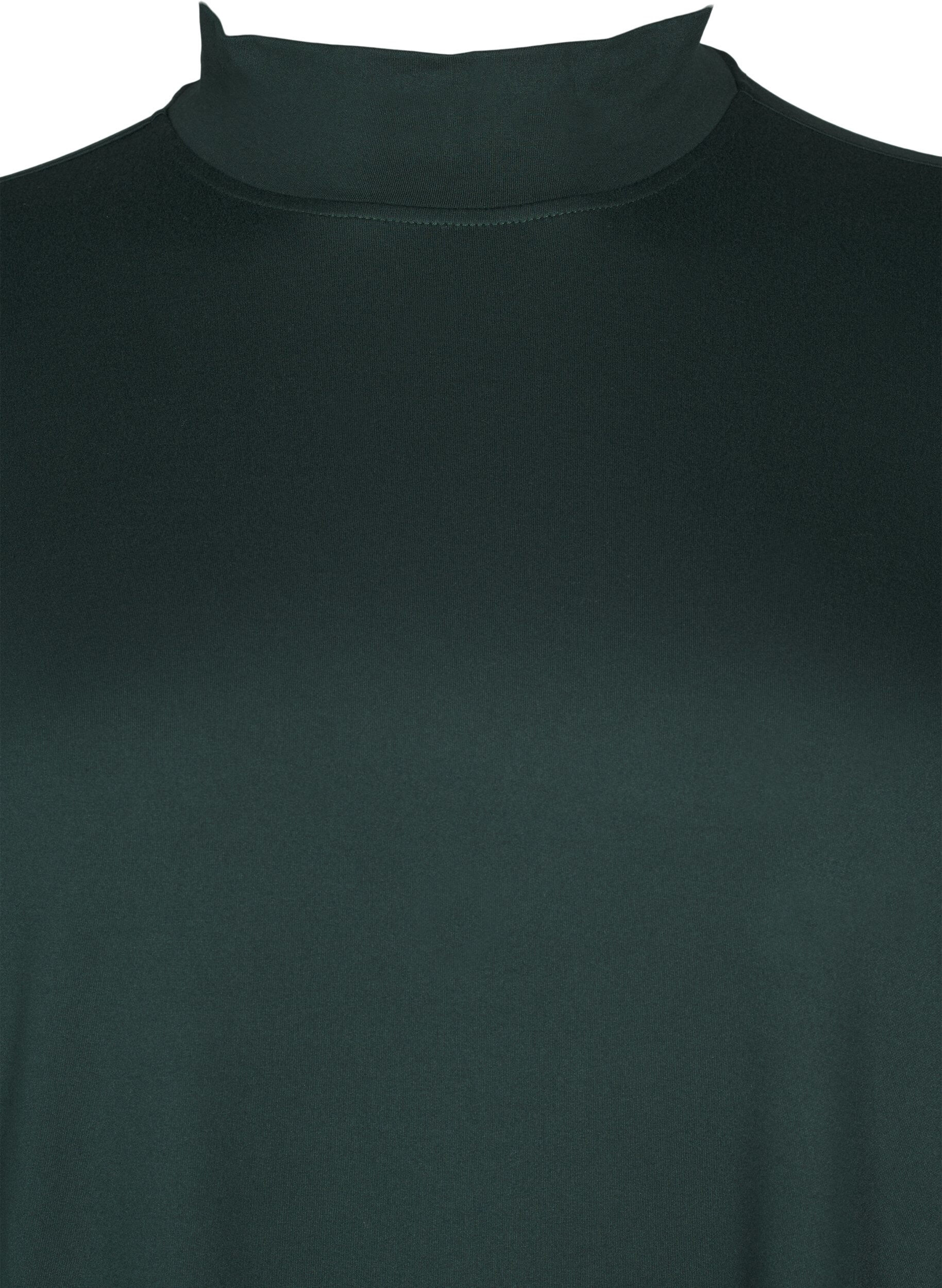 Zizzifashion FLASH - Long sleeve dress with turtleneck, Green, Packshot image number 2