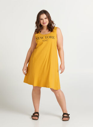 A-line dress, Mineral Yellow NY, Model image number 2