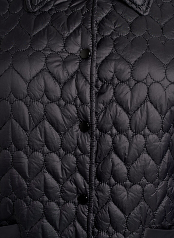 Lightly padded jacket with decorative quilting, Black, Packshot image number 2